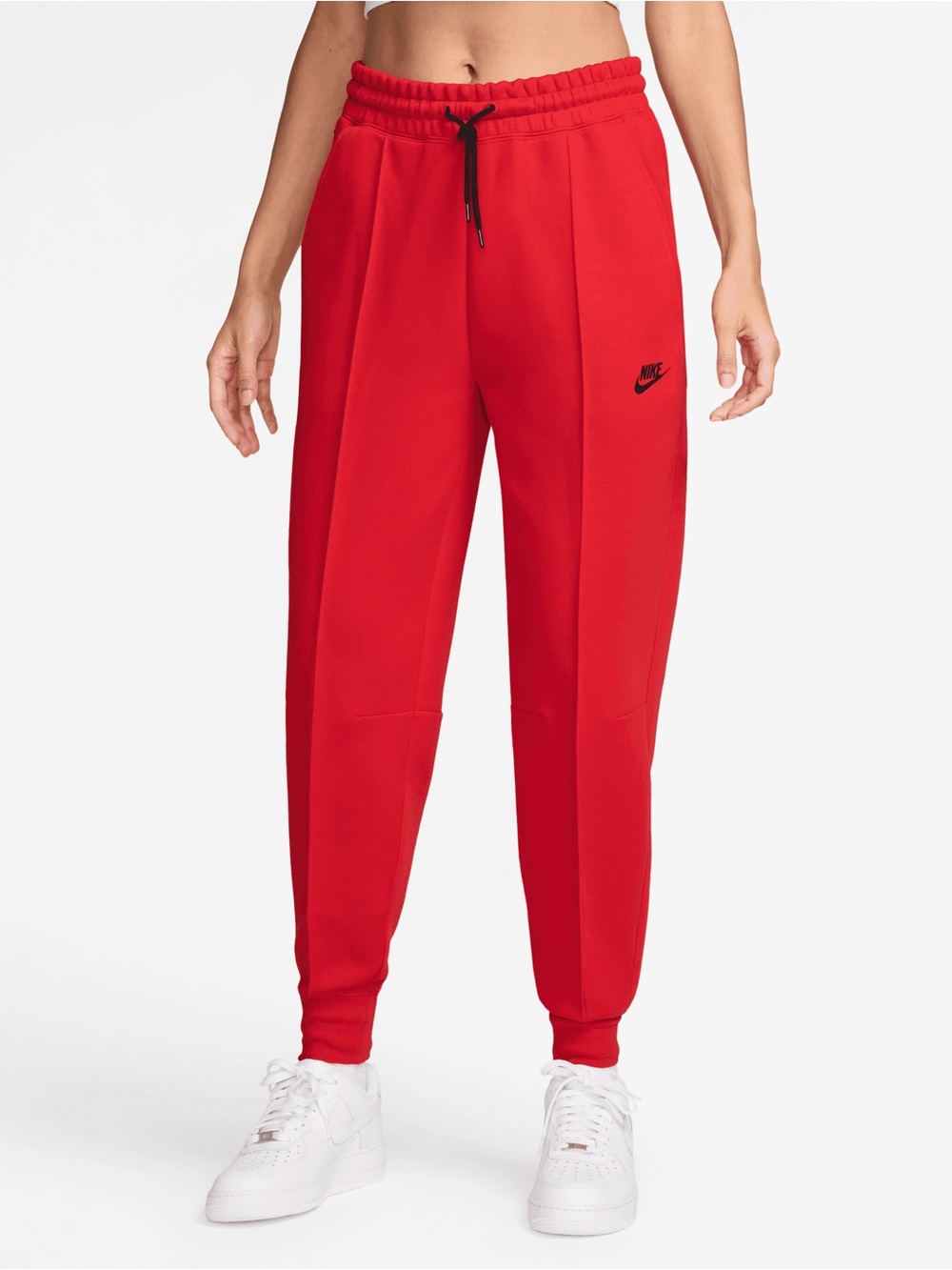 Nike Women’s Red Jogger Pants with Black Logo